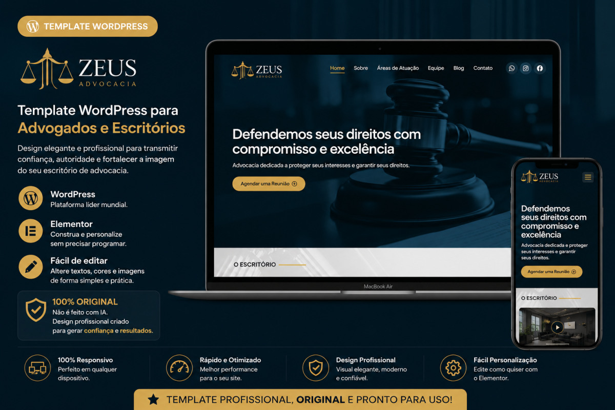 Template WordPress para Advogados e Escritórios de Advocacia